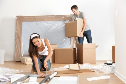 Removal van prepared for a house move in Northwoolwich