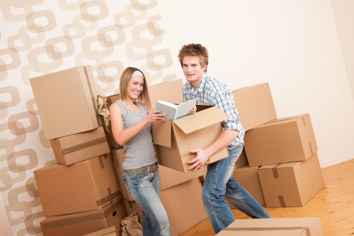 Household and business items organised in North Woolwich self storage